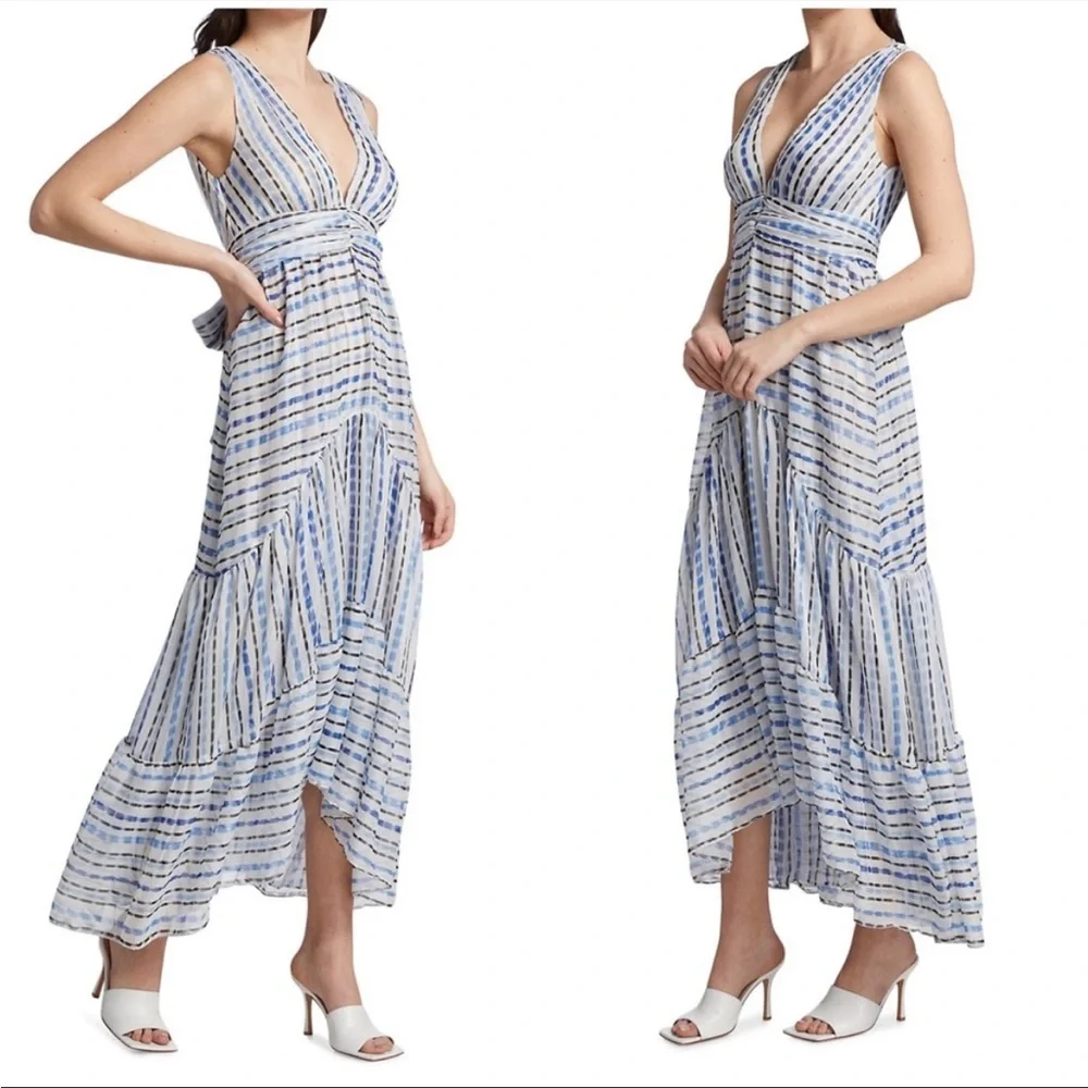 Misa Dominika tiered Maxi Dress 💙🤍 - Picture 3 of 9